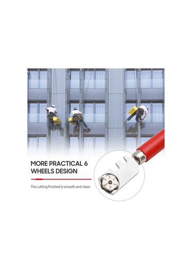 Geekyou 6 Tekerlekli Cam Kesici, 6-12mm Kalınlıkta Cam Ve Seramik İçin Multifonksiyonel Pen Tipi Kesim Aleti