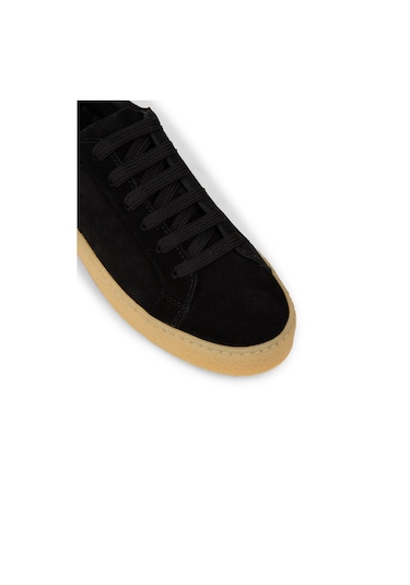 Deery Erkek Hakiki Süet Siyah Sneaker Ayakkabı - 02018msyhc04