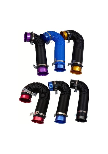 Xuweiwei Yellow Hava Emme Hortumu Esnek Boru Filtre Soğuk Besleme Kanalı İndüksiyon Seti Ayarlanabilir 33 5 109cm