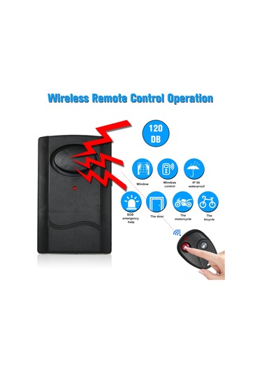 Gajeena Kablosuz Titreşim Alarmı - Kapı, Pencere Ve Araç Güvenliği İçin Uzaktan Kumandalı