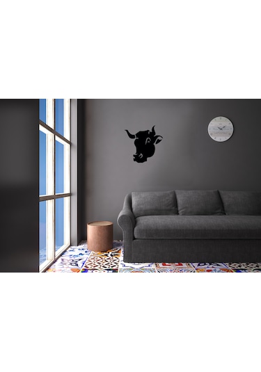 Boğa Başı Folyo Sticker 100cm Uzunluk Siyah