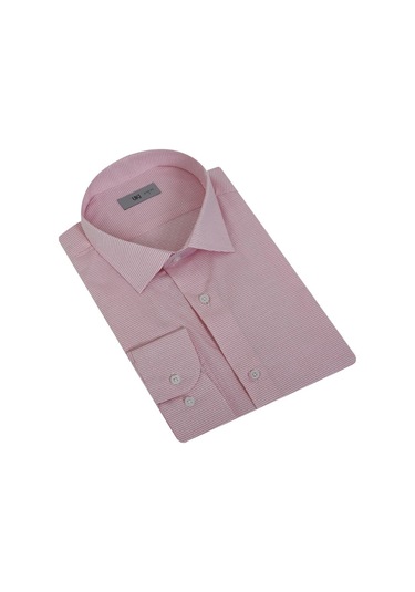 Uki Pembe Slim Fit Uzun Kol Gömlek Pembe