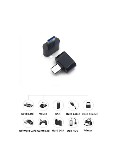 Type C To Usb 3.0 Otg Telefonlara Flash Bellek, Klavye, Yazıcı, Gamepad, Mouse Takma Aparatı