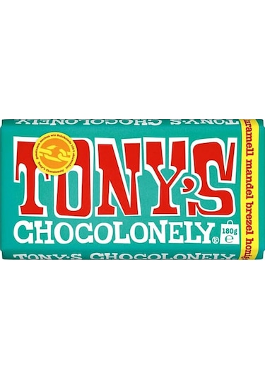 Tony's Chocolonely Vollmilch Karamell Mandel Chocolate Bar 180 G