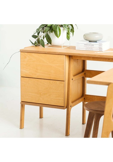 Woodesk Sera Ahşap Çalışma Masası 100x190 Tik Renk Cpt4639-170 Teak