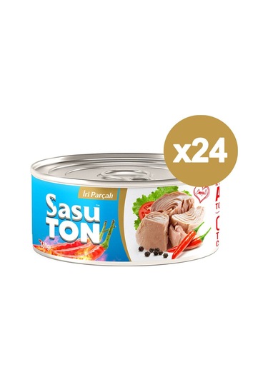 Sasu Blue Acılı Ton Balığı İri Parçalı 24 x 160 G