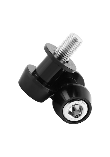 Konesam Motosiklet Cnc Alüminyum Arka Ayak Spoolları, 10mm Siyah, Sabit Konforlu Park Etme, Dayanıklı, Kolay Kurulum 1 Çift