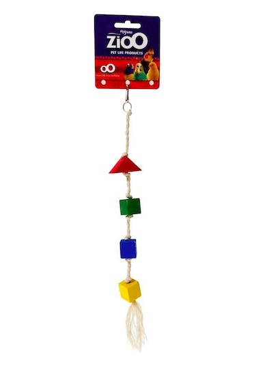 Zioo İpli Renkli Ahşap Kuş Oyuncak
