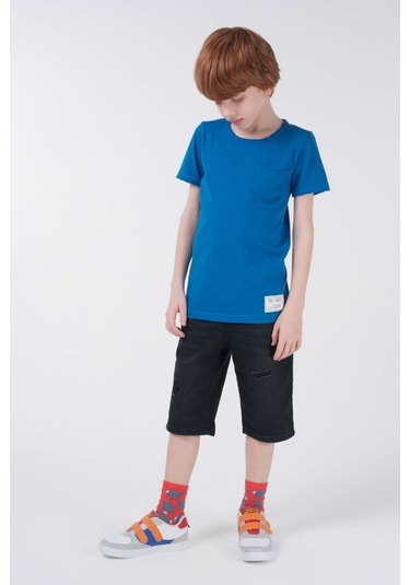 Brz Kids Erkek Çocuk Kısa Kollu T-Shirt Mavi