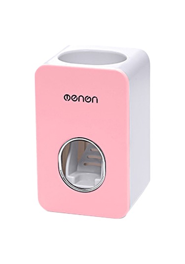 Geeroyoo Duvar Takılı Otomatik Diş Macunu Sıkıcı - Delme Yok Kurulum - Hijyenik Ve Pratik - Pembe Pembe