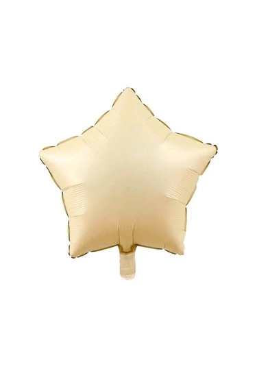 3 Adet 18 Inc Krem, Bej, Karamel Yıldız Folyo Balon Seti Tüm Yaşlar
