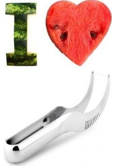 Morponi Pratik Kavun Karpuz Kesme Dilimleme Bıçağı Gri