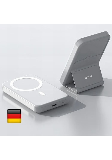 Woyax By Deji 10000 mAh Standlı Hızlı Taşınabilir Hızlı Magsafe Powerbank Beyaz