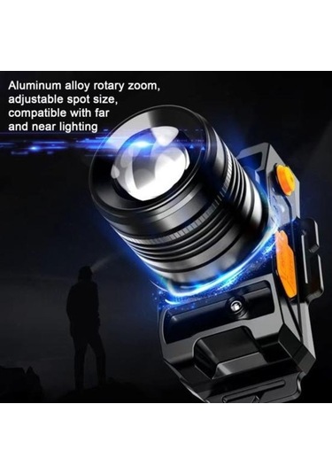 Novahub Genel Kullanım Gümüş Renk Akıllı Led El Feneri Uzun Iş Mesafesi Şarj Edilebilir Dayanıklı Ip65 Gümüş