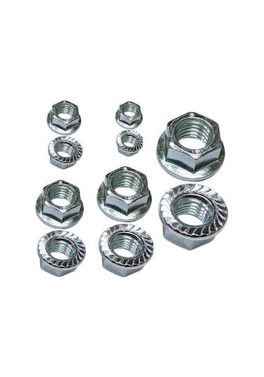 Flanşlı Somun Metrik 4mm 10 Adet Pullu Somun 4 MM