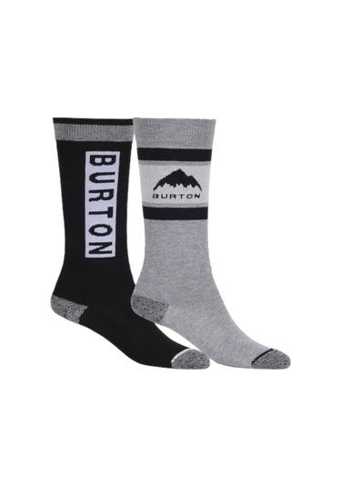 Burton Weekend Midweight Socks 2 Pack Unisex Çocuk Siyah Kayak Çorabi 002 Siyah