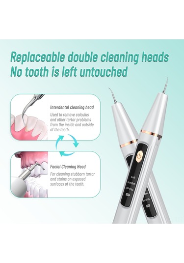 Moveevo Ev İçin Akıllı Ultrasonik Diş Temizleyici, Üç Seviye Ayar, Taş Aşınması Temizleyici, 37khz Frekans, 450mah Pil Temel Versiyon Beyaz