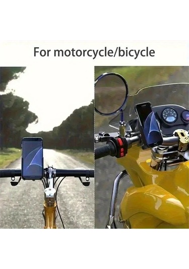 Cordial Alüminyum Alaşım Motorcycle Telefon Tutucu Ayna Ve Gidon Braketi 360 Derece Dönen