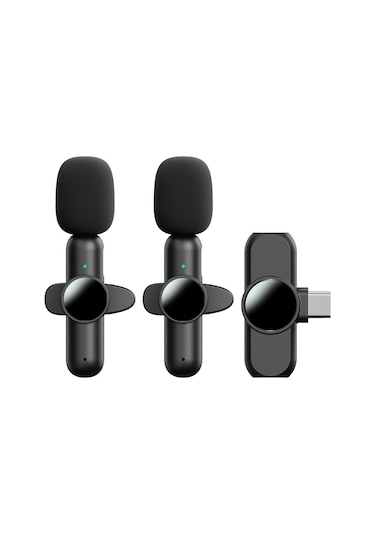 K3 Yeni Özel Model Kablosuz Lavalier Mikrofon, Bir Çekim İki Gürültü Azaltma 2.4g Mini Mikrofon Fabrika Satış Noktası Pingguo Arayüzü Bir İçin İki Çift Mikrofon Tek Alıcı