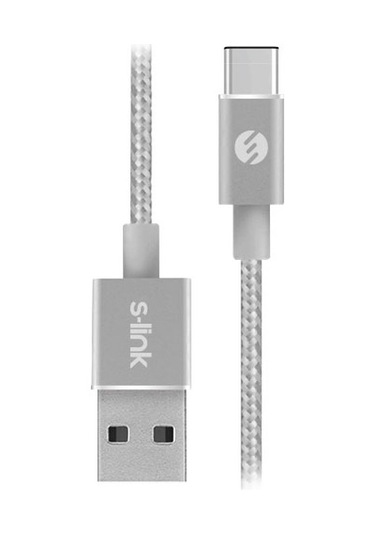 S-Link Swapp Sw-C702 2A 1M Gri Type-C Data + Şarj Kablosu