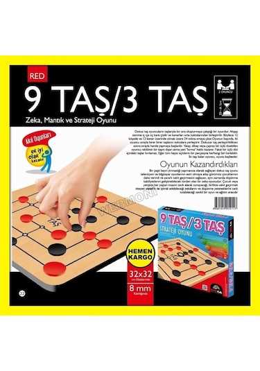 Redka 9 Taş 3 Taş Zeka Oyunu