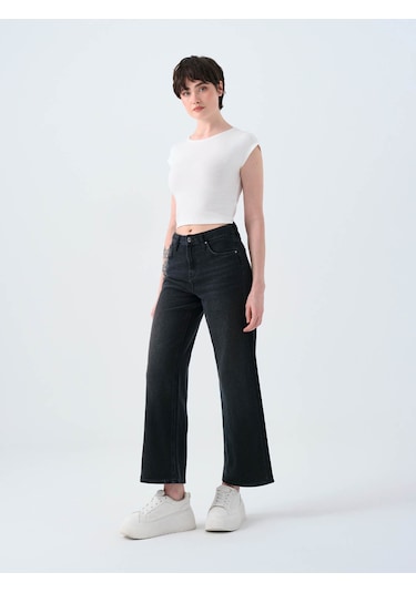 Loft Bella Regular Fit Siyah Kadın Jean Pantolon Lf2038792 Siyah