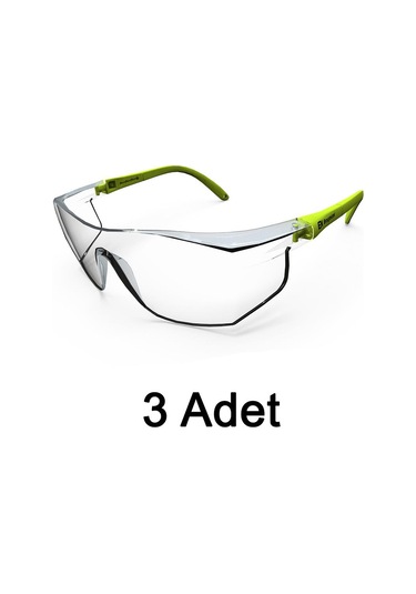 Baymax S-400 Standart Şeffaf Koruyucu Çapak İş Gözlüğü 3 Adet