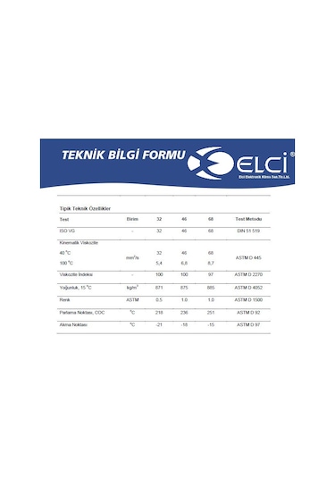 Vakum Pompaları İçin Özel Mineral Yağ 1 Lt.
