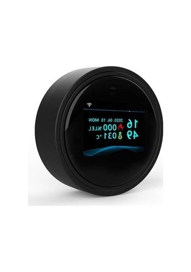 Trendooze Tuya Akıllı Wifi Gaz Dedektörü - Renkli Lcd Ekranlı, Ev Ve Banyo Kullanımı İçin Siyah Siyah