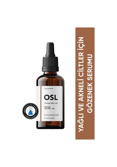 OSL Omega Skin Lab Yağlı Ve Akneli Ciltler İçin Mandelic Ha Serum 30 ML