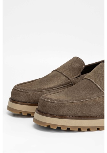 Tamer Tanca Erkek Hakiki Deri Bej Casual Ayakkabı 01 22219 Erk Ayk Sk23/24 Bej Suet Bej