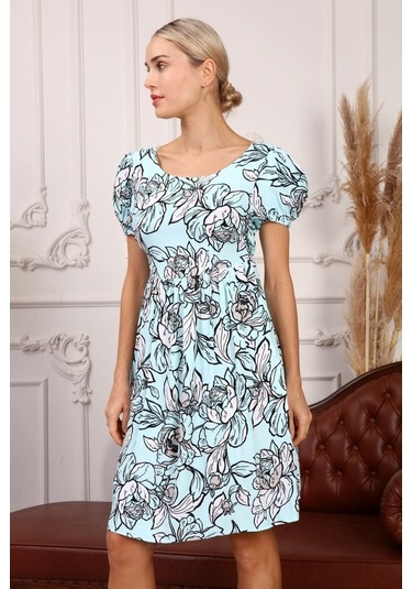 Aymeravm - Arkası Dekolteli Poplin Kadın Elbise - Knz2028Ga