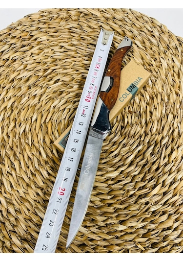 Columbia Marka AhşapKasa Kamp Çakı //25cm-A030 Kahverengi
