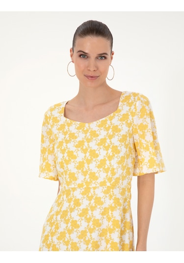 Pierre Cardin Kadın Sarı Elbise Dokuma 50283663-vr044 Sarı