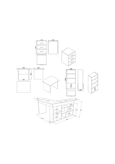 Robinhome Robin Home Boston L Ofis Çalışma Masası Ofis Büro Takımı Masa Seh