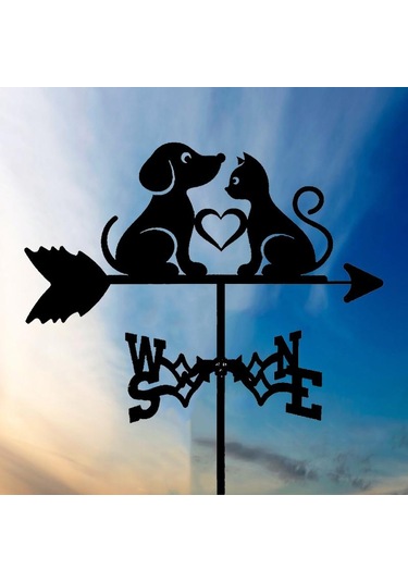 Homyl Rüzgar Gülü Yönü Göstergesi Metal Süs, Bahçe Dekoru