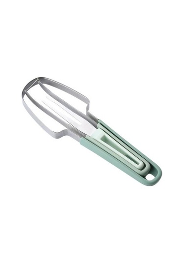 Yeşil 3-ın-1 Karpuz Kesici Set Paslanmaz Çelik Meyve Bıçağı Çatal Kavun Balye Kepçe Gıda Sınıfı Korozyona Dayanıklı Kullanımı Kolay Mutfak Aracı