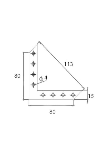 Beşel Kalın Saç Gönye Üçgen Köşeli No:10 Gri