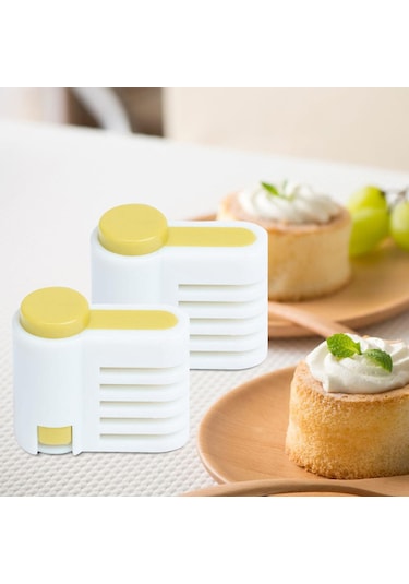 Suntek 2 Parça Dıy Kek Eşitleyici Dilimleme Yapma Sarı Sarı Diğer