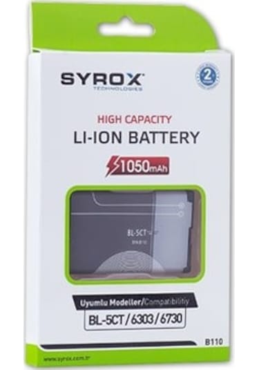 Syrox SYX-B110 Nokia BL-5CT 6303 Batarya Pil