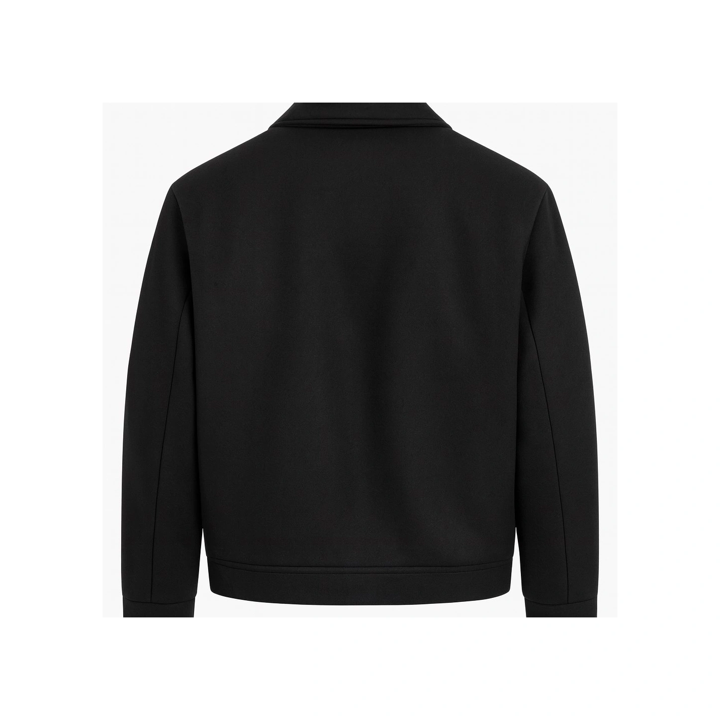 Erkek Oversize Kaşe Mont Siyah Kalın Kumaş Şık Kışlık Mont Siyah