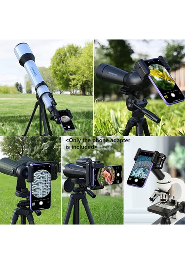 Suofeng Apexel Apl-f002 Telefon Bağlantı Adaptörü: Teleskop, Mikroskop Ve Kuş Gözlüğü İçin Evrensel Cep Telefonu Bağlayıcı 66-95mm Telefon Genişliği, 23-50mm Gözlük Çapı
