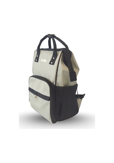 Vegmann Tender Anne Bebek Bakım Sırt Çantası Biberon Termos Gözlü Siyah-gri Siyah-gri Gri - Siyah