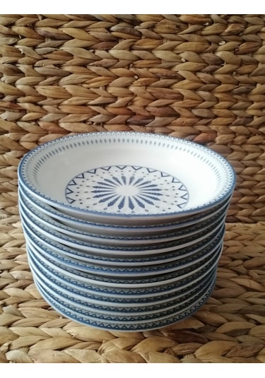 Güral Porselen Dijital 19 Cm 12 Adet Çukur Yemek Tabak