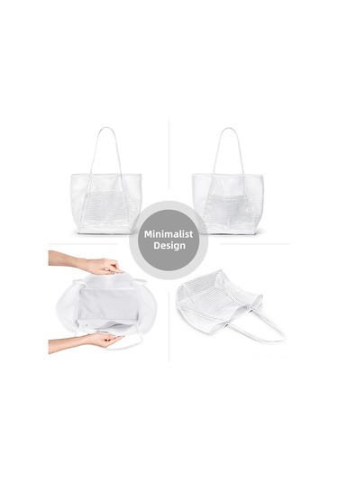 Springsun 35l Çok Kapasiteli Ağ Özelliqli Çanta - Katlanabilir, Dayanıklı Nilon, Çamaşır/içindekiler Saklama, Plaj/piknik/ Tatil Kullanıma Uygun