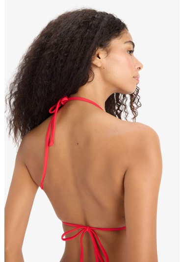 Defacto Regular Fit Üçgen Bikini Üstü-fall İn Love E0137ax25smrd197 Kırmızı