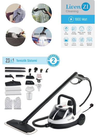 Livenzi WJ-578 1800 W Buharlı Temizlik Makinesi
