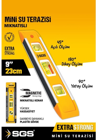 Sgs Mıknatıslı Su Terazisi 23cm