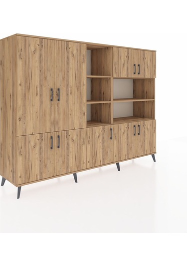 Hyperion Dolap 14 Raflı 9 Kapaklı 220x44x163 Çam-çam Çam-çam