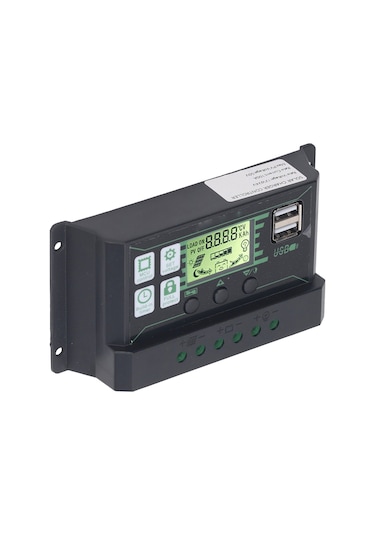 Tenfowee 12v/24v 100a Pwm Güneş Kontrolörü, 3 Aşamalı Şarj, Lcd Ekran, Çift Usb 5v 3a, Akıllı Koruma Fonksiyonları